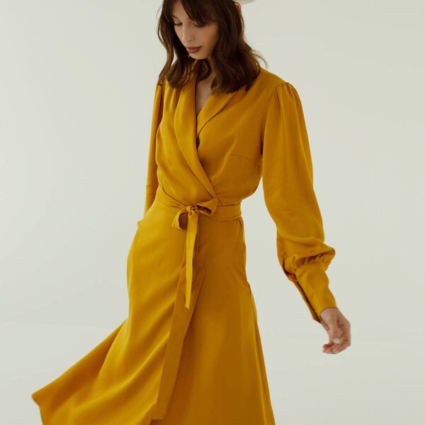 Mustard Yellow Robe Mustard Yellow Dress - Etsy