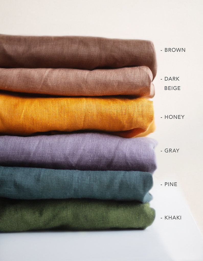 Linen, linen fabric, Medium weight linen, Softened linen fabric by the yard, Washed Linen Fabric, Fabric by the yard, Organic fabric image 2