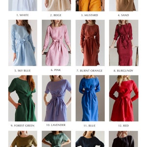 a bunch of different types of dresses in different colors