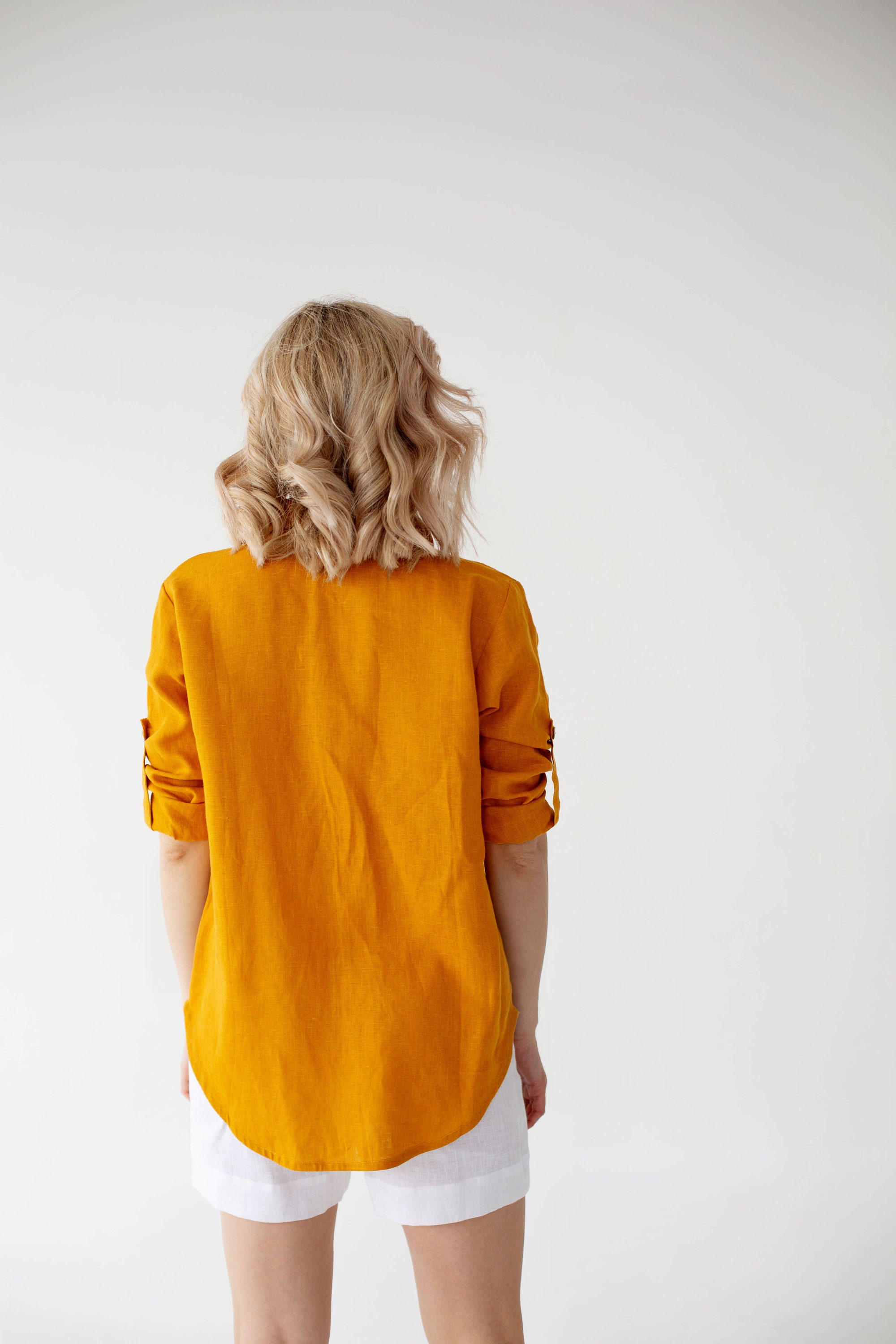 Linen top. Linen blouse. White linen top. White blouse. Linen Etsy