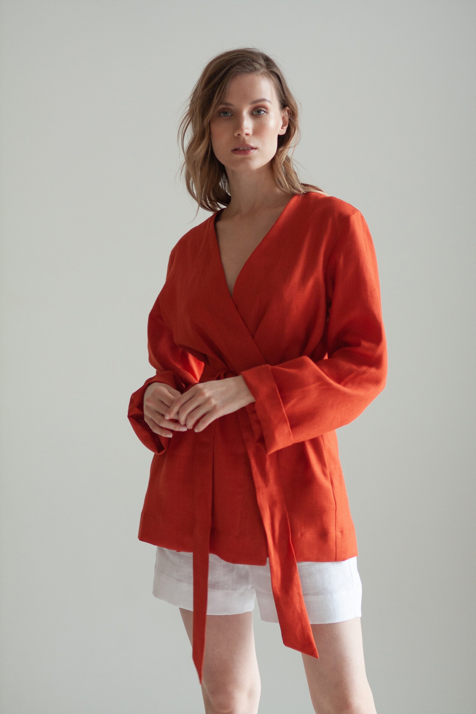 Linen Kimono Linen Kimono Linen Cardigan Linen Jacket Etsy