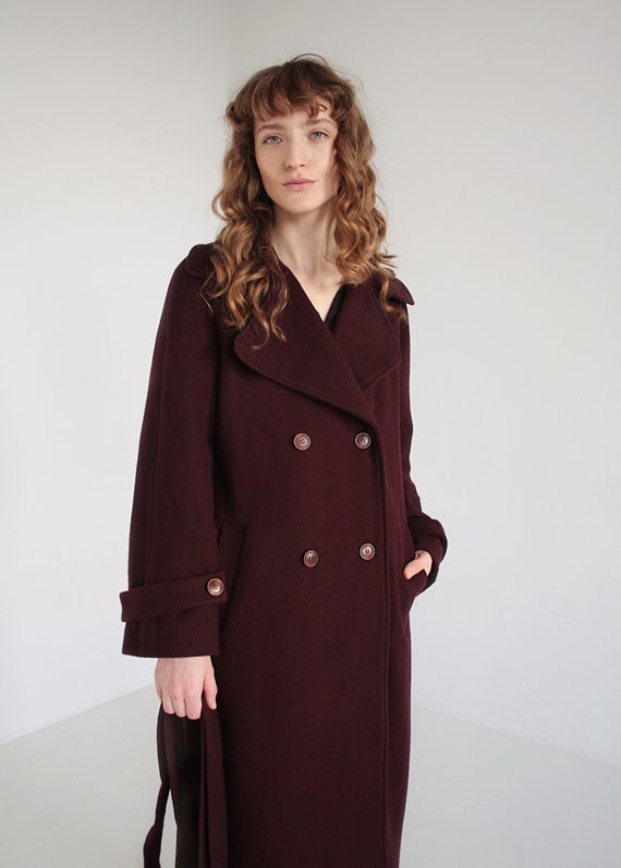 Double Breasted Wool Coat Modesty Wool Coat Winter Coat 