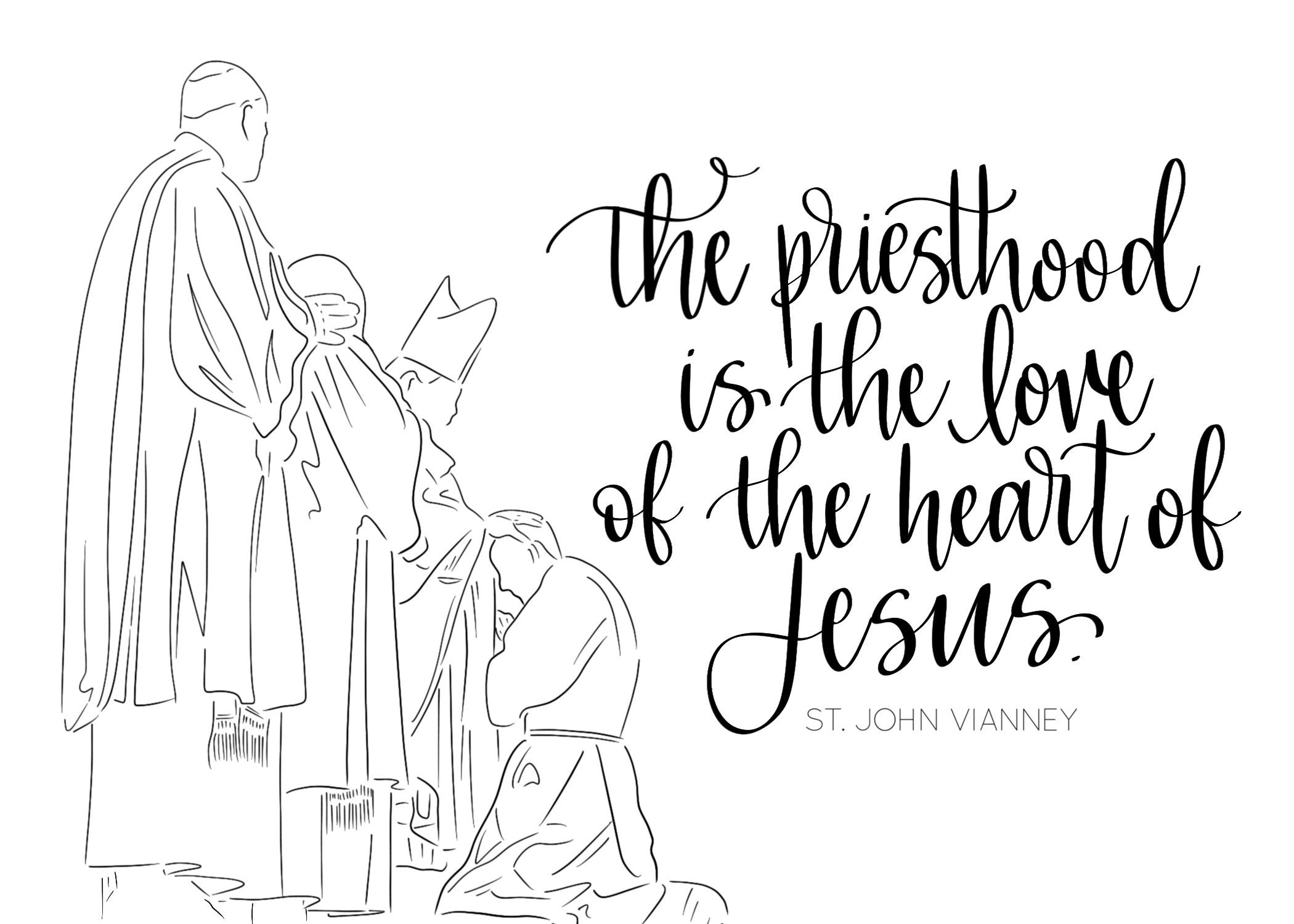 St. John Vianney Priest Quote Etsy