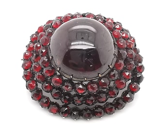 Antique Bohemian Garnet Brooch