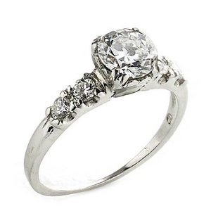 Vintage-Diamant- und Platinring im Altschliff, 0,75 ct E VS1