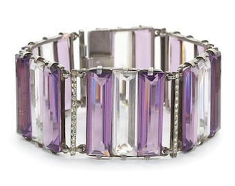 Amethyst & Rock Crystal Bracelet