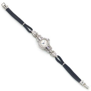 Art Deco Diamond and Platinum Cocktail Manual Wristwatch, circa 1930