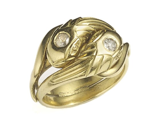 Antique Diamond Snake Ring