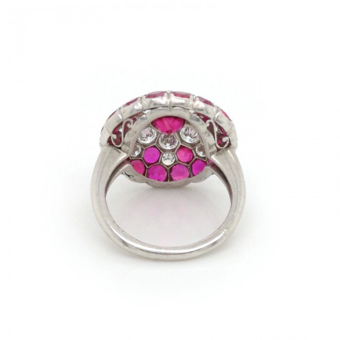 Burma Ruby & Diamond Ring Circa 1950 | Etsy