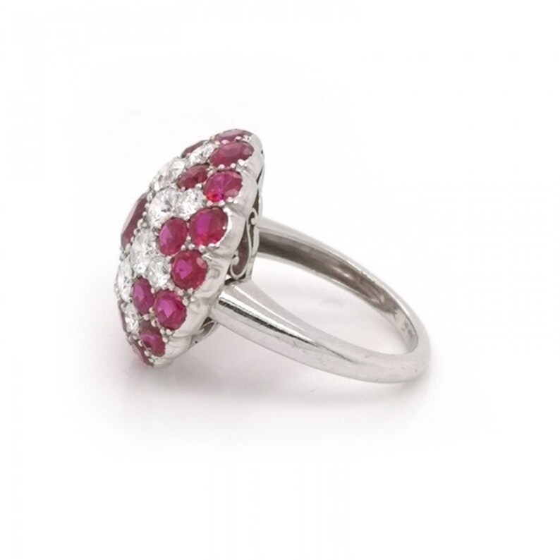 Burma Ruby & Diamond Ring Circa 1950 - Etsy UK