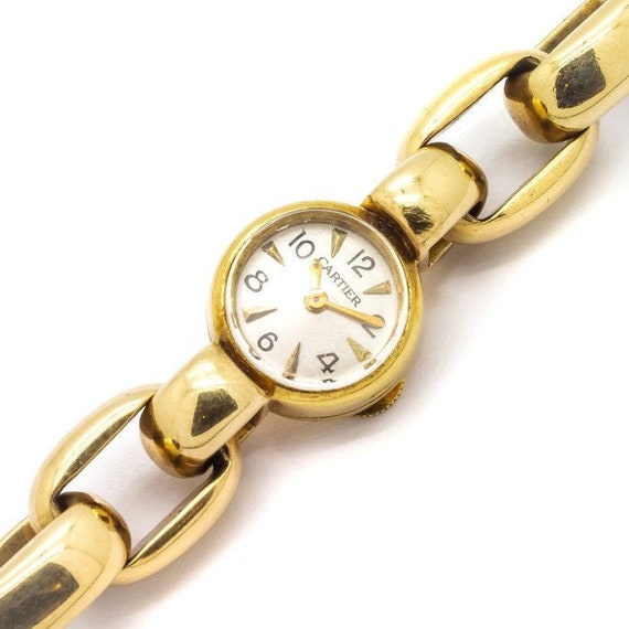 cartier vintage gold watch