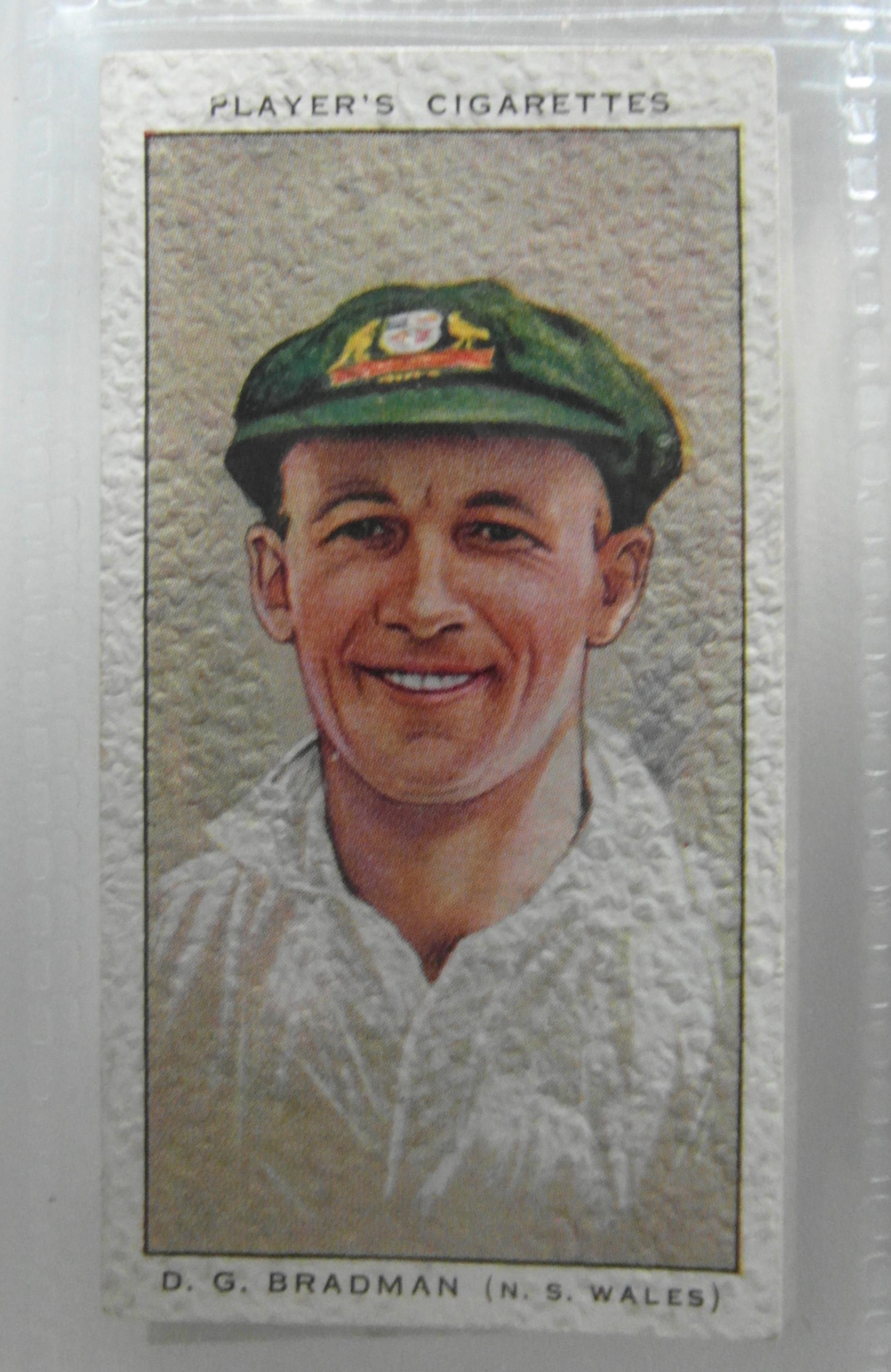 Complete Set of 50 1934 Cricketers Cigarette Cards John Player & Sons-  Displayed in Five Dedicated Sheets