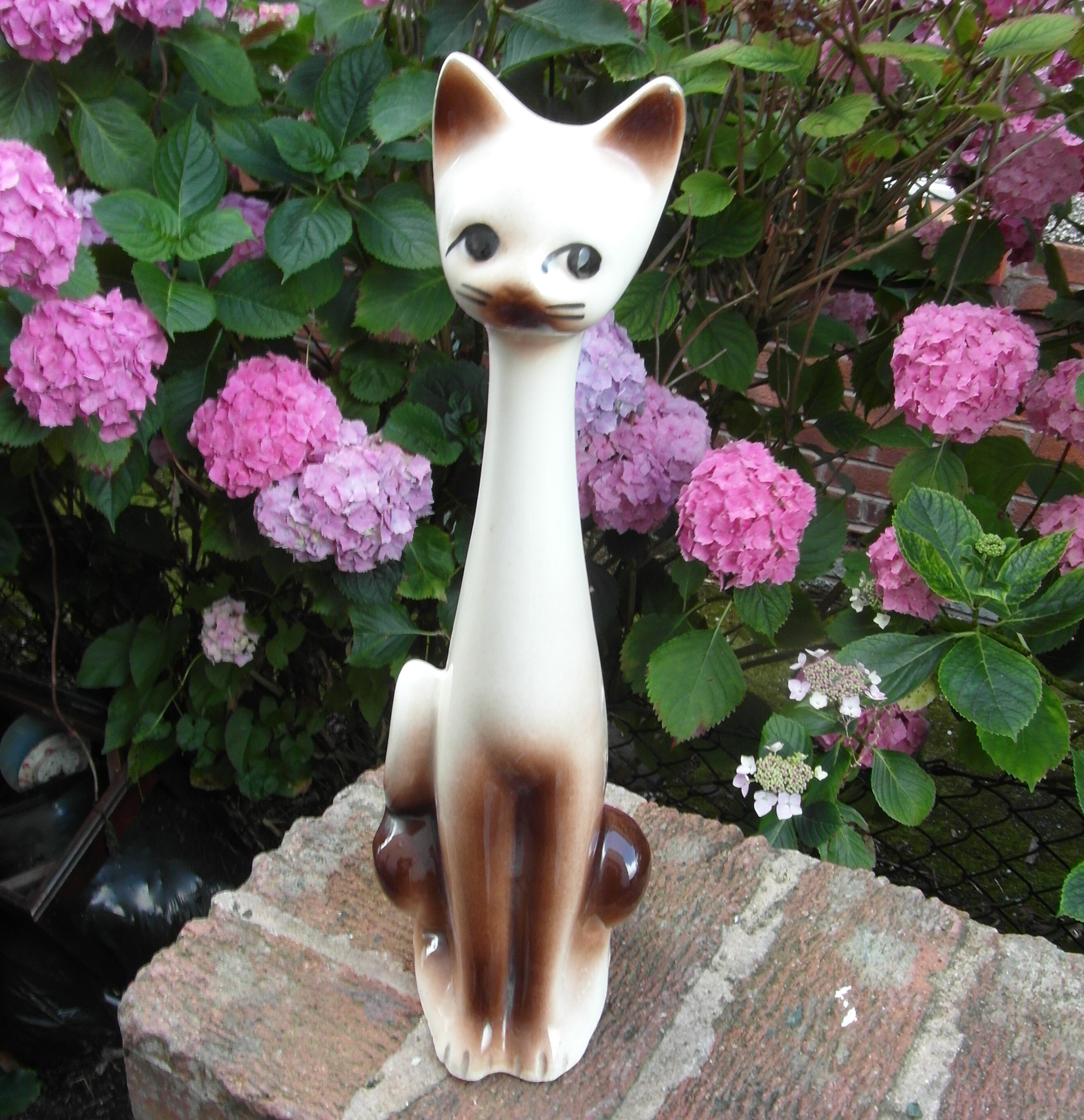 Vintage 1960s-70s Large Kitsch Long Necked Ceramic Cat Figurine - Etsy