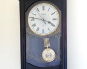 Vintage 1980 39 s ACCTIM Wood Effect Westminster Chime Quartz Wall Clock - Working