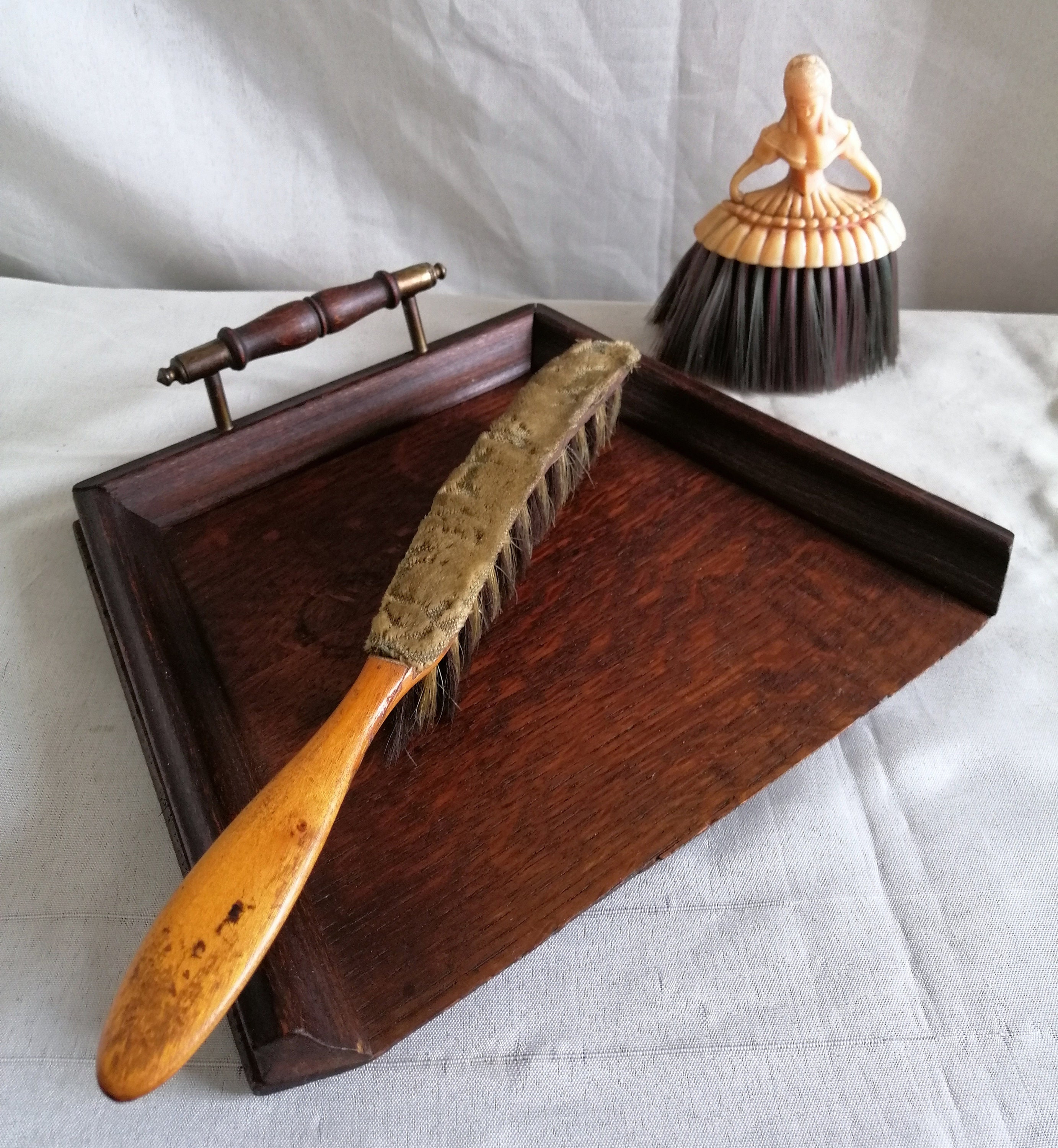 Antique Butlers Style Wooden Crumb Tray And Bristle Brush & Etsy