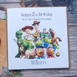 Personalised Birthday Card Son Grandson Brother Nephew Little Boy Daughter Niece Sister ..TOY STORY 1st 2nd 3rd 4th 5th (KOP)