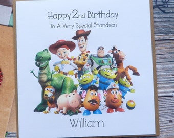 Personalised Birthday Card Son Grandson Brother Nephew Little Boy Daughter Niece Sister ..TOY STORY 1st 2nd 3rd 4th 5th (KOP)