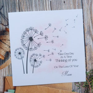 Personalised Deepest Sympathy Card  Loss of your Mum Nan Friend Grandma Auntie Sister Dad Grandad Thinking of you  Sorry for your Loss (KK1)