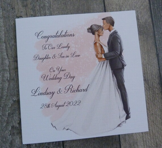 Personalised Handmade Wedding Day Card Congratulations 6 Etsy UK