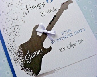 Guitar Birthday Card: Musician Greeting Card - Guitar Player Greeting Card - Israel - View #8