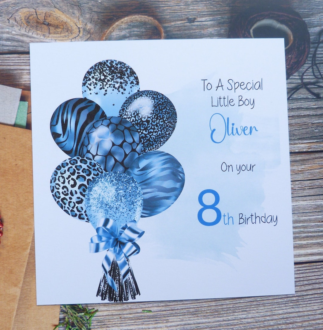 Personalised Birthday Card Balloons Son Grandson Nephew Brother Friend ...