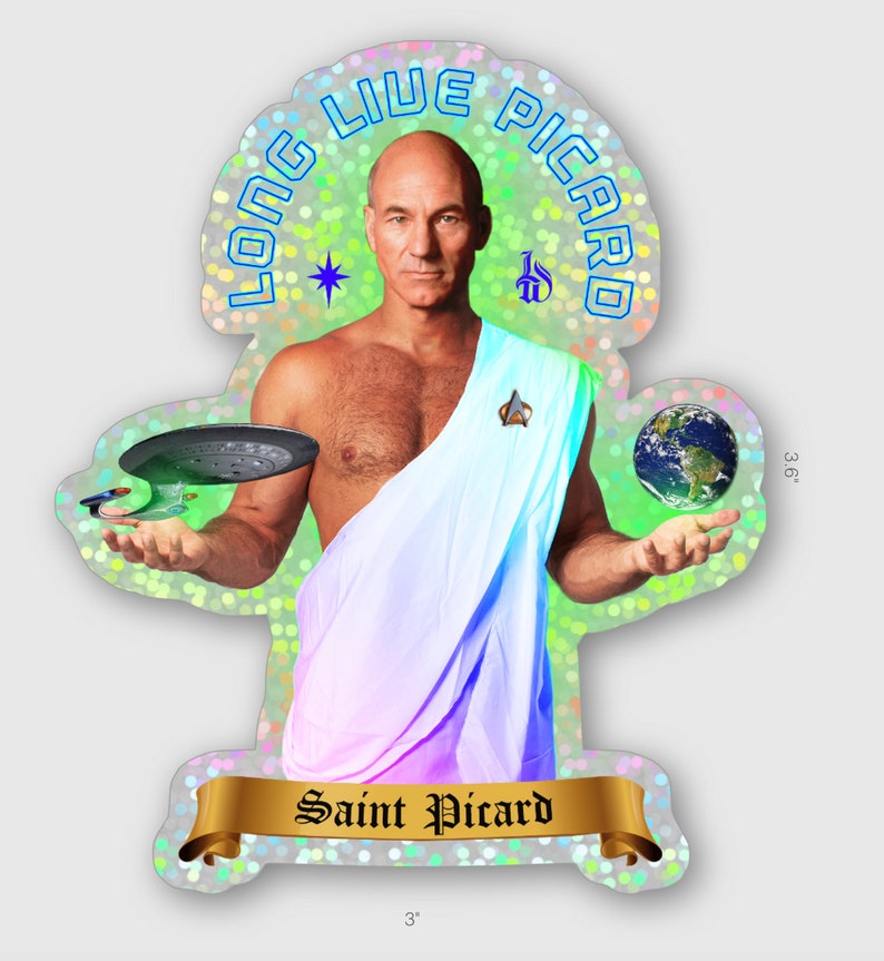 Saint Jean Luc Picard Captain Picard holographic Star Trek | Etsy