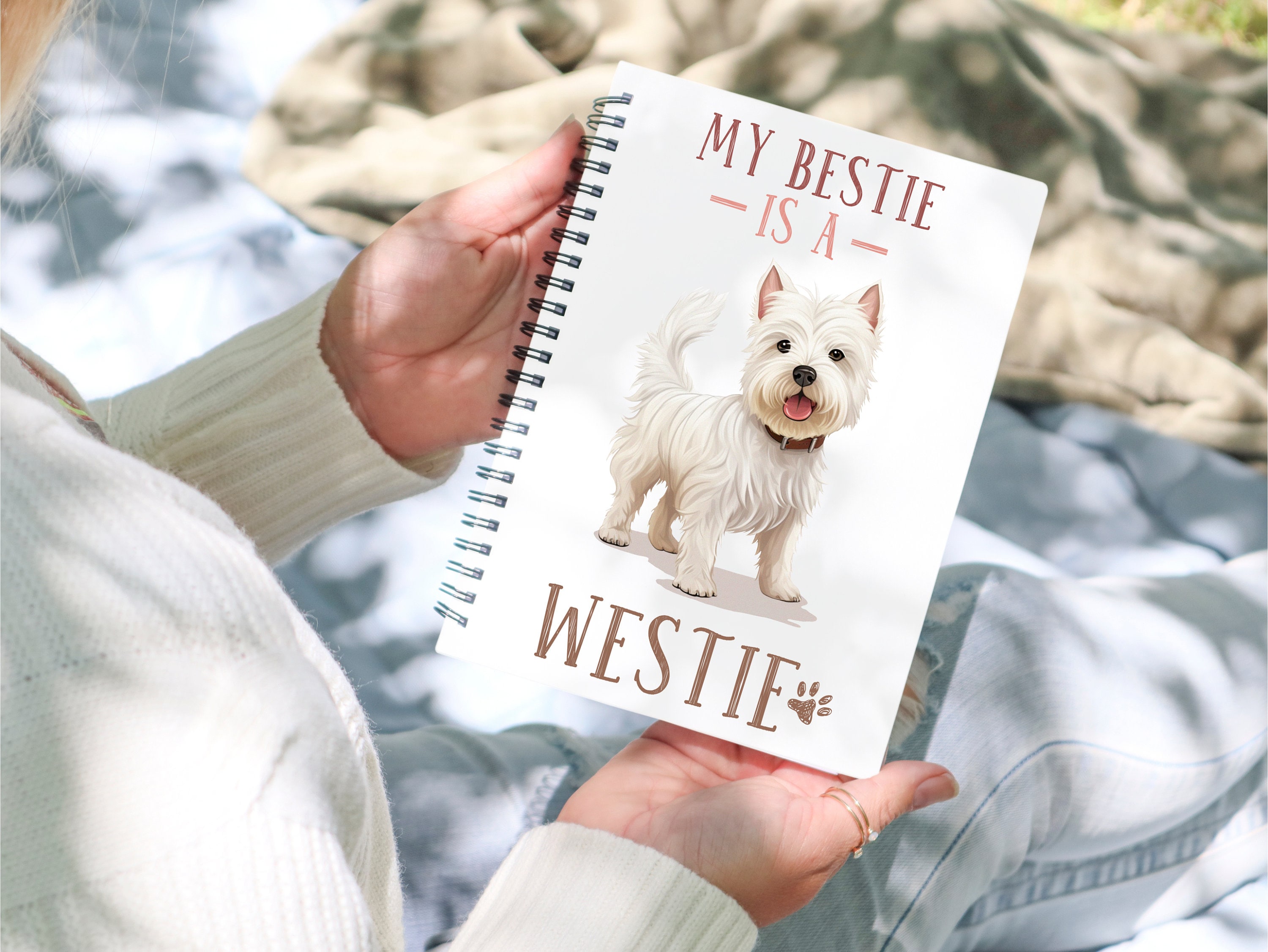 Westie Dogs Bestie Westie Westie Notebook, Dog Notebook, My Bestie - Main Image