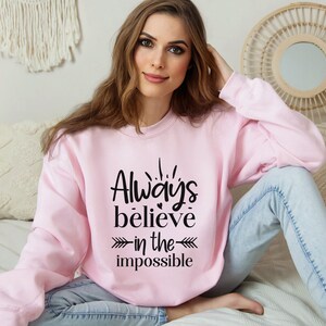 Believe Sweatshirt, Faith Sweatshirt, Faith Over Fear, Minimal Christian Shirt, Bible Verse Shirt, Religious Sweater, Faith Sweatshirt