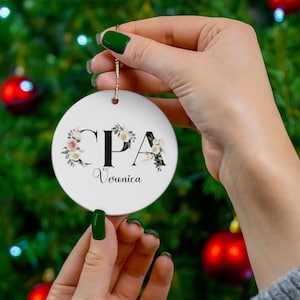 Accountant Ornament, Personalized Ornament, CPA Ornament, Excel Spreadsheet Ornament, Accountant Gifts, Christmas Ornament, Secret Santa