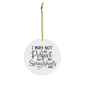 Accountant Ornament, Excel Spreadsheet Ornament, Christmas Accountant, Accountant Gifts, Office Humor, Secret Santa
