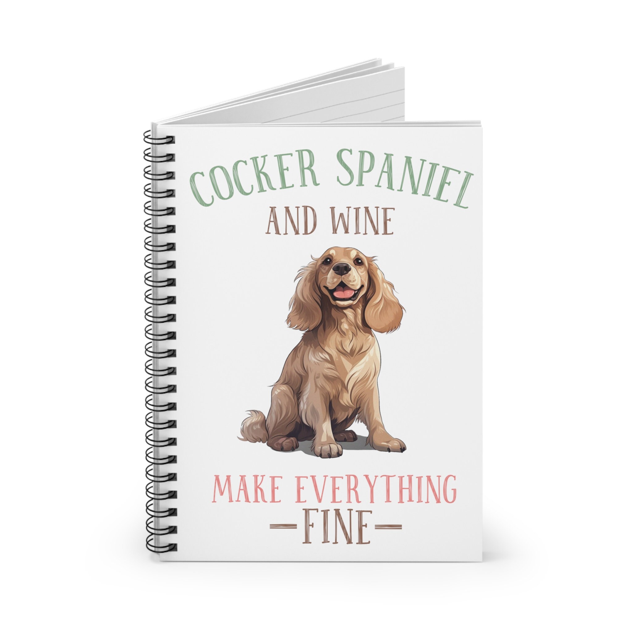 Cocker Spaniel Notebook Cocker Spaniel Notebook, Dog Notebook, Dog Stationary, Cocker Spaniel ...