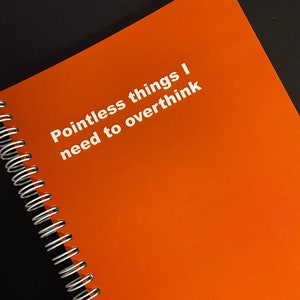 Pointless Things Wiro Bound Notebook, Planning Notebook, Leaving Gift, Office Work Gift, Funny Notebook, Gift For Friend