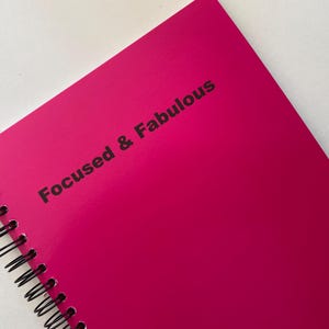 Focused and Fabulous Notebook, Planning Notebook, Leaving Gift, Office Work Gift, Funny Notebook, Gift For Friend