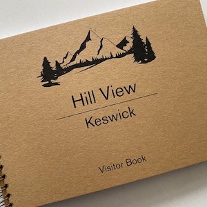 Personalised Kraft & Black Visitors Book image 1