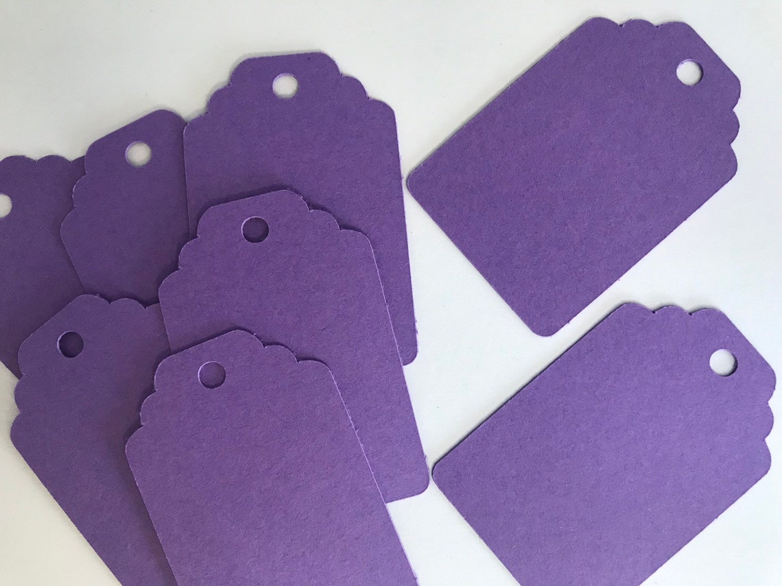Blank Purple Hang Tags Price Tags item Labels Gift Tags | Etsy