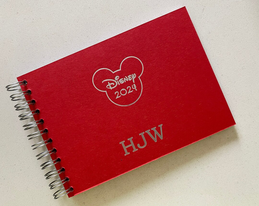 Autograph Monogram Disney Style Monogrammed Autograph Book Red and Silver A6 - Etsy