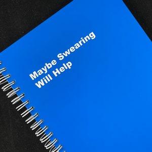 Swearing Will Help Personalised Wiro Bound Notebook, Planning Notebook, Leaving Gift, Office Work Gift, Funny Notebook, Gift For Friend