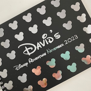 Disney Mickey Mouse Style Foiled Personalised Autograph Book Black And Foiled Silver