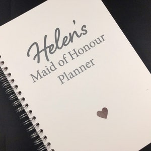 Ivory & Silver Maid of Honour Personalised Notebook