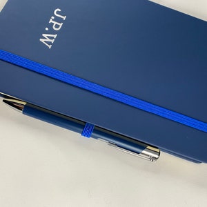 Lined Blue Notebook, Personalised A5 Notebook With Foil Printed ...