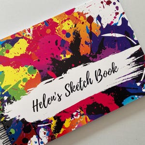 Personalised A5 Sketch Book, Sketch Pad, Personalised Book, Drawing, Watercolour Book