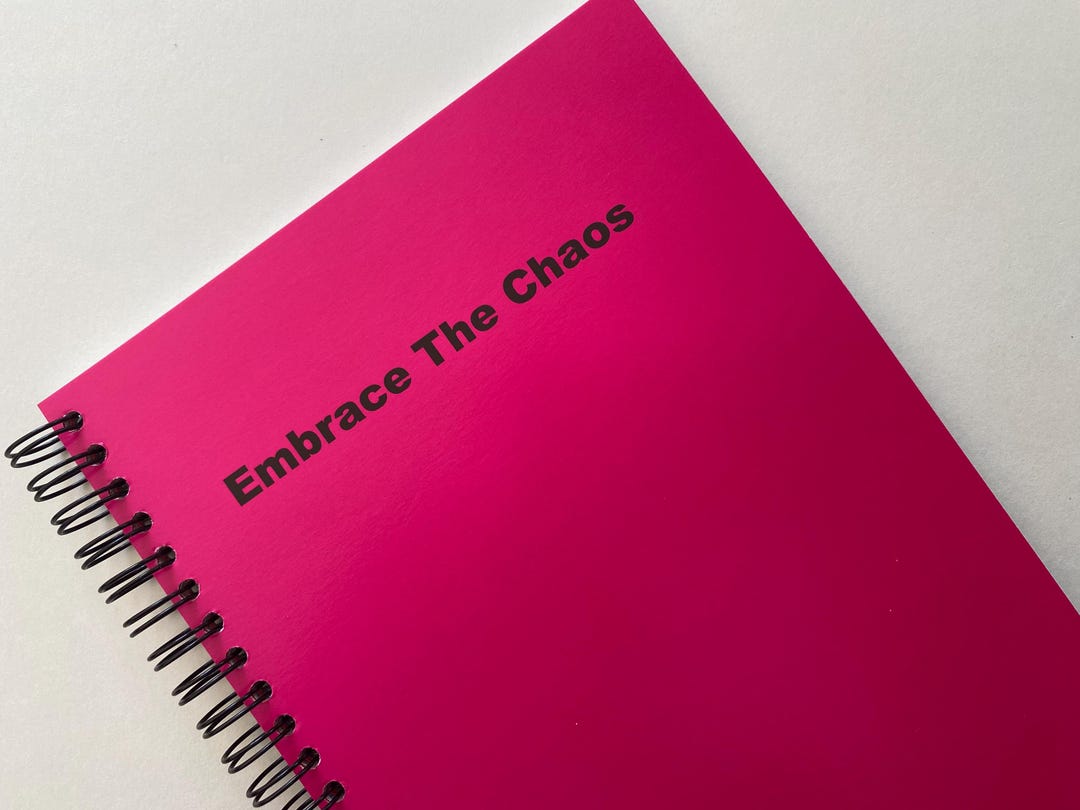 Notebook Embrace Embrace the Chaos Notebook, Planning Notebook, Leaving Gift, Office ...
