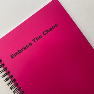Embrace The Chaos Notebook, Planning Notebook, Leaving Gift, Office Work Gift, Funny Notebook, Gift For Friend