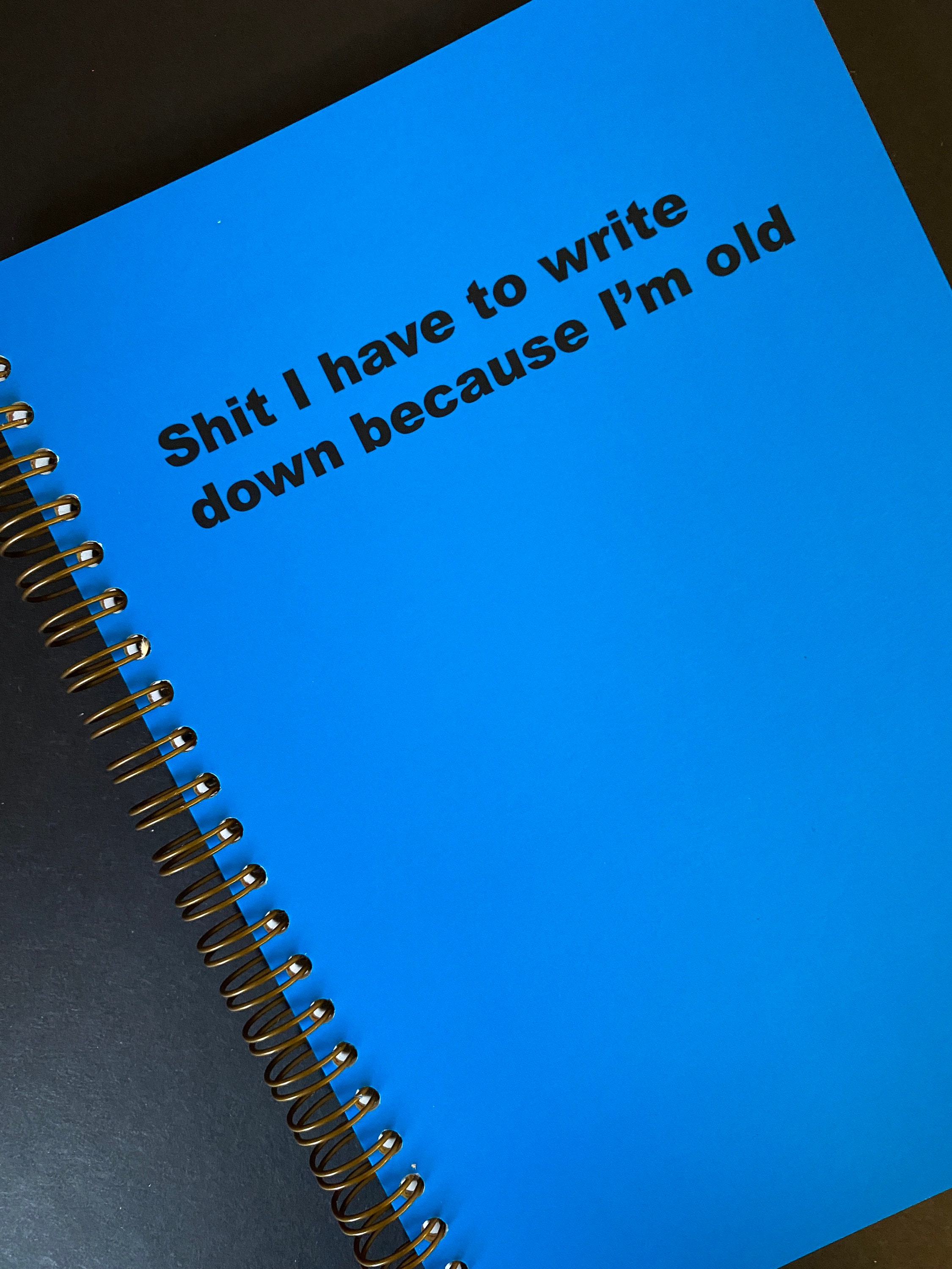 Shit I Have to Write Down Because I'm Old Wiro Bound Notebook