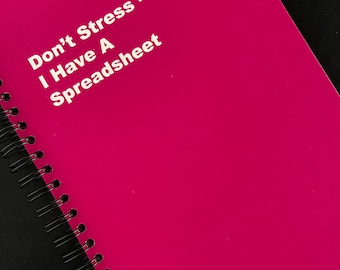Don&#39;t Stress Personalised Wiro Bound Notebook, Planning Notebook, Leaving Gift, Office Work Gift, Funny Notebook, Gift For Friend