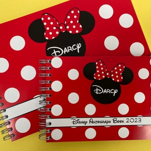 Minnie Mouse Personalised Autograph Book and Photo book Gift Set