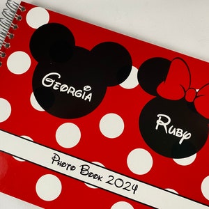 Disney Style Mickey & Minnie Personalised Photo Book, Personalised Autograph Book