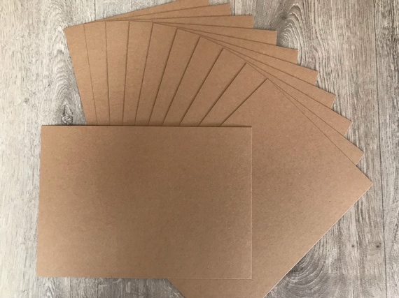 A4 Plain Kraft Brown Card 300gsm 10 sheets