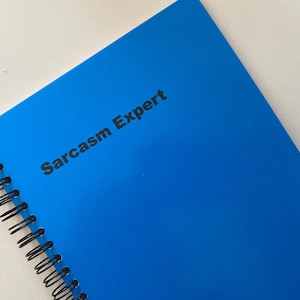 Sarcasm Expert Notebook, Planning Notebook, Leaving Gift, Office Work Gift, Funny Notebook, Gift For Friend