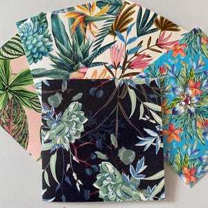 5 kaarten met botanische bloemenpatroon, verjaardagskaart multi-pack, bedankkaarten, blanco wenskaarten, kaarten met bloemenpatroon